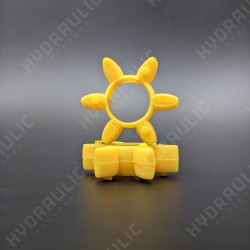 Муфта 19/24 вкладка жовта  (6 пелюстків) De:40 мм